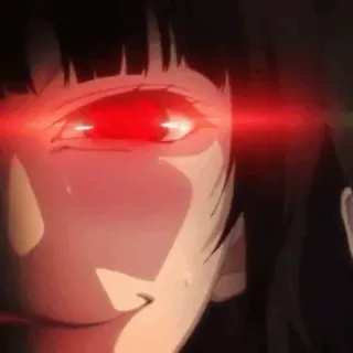 ♥️ Yumeko Jabami Kakegurui Anime, Manga, Kakegurui, Yumeko Jabami, yeux rouges, jeux de hasard whatsapp sticker