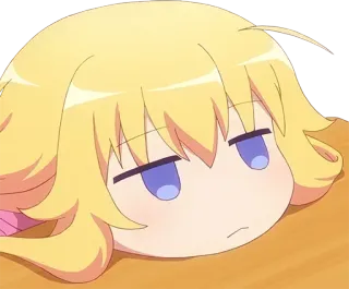 😞 Anime, Dessin animé, Mignon, Kawaii, Chibi, Inexpressif whatsapp sticker