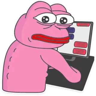 😐 Pepe the Frog Pepe, o Sapo, Meme, Meme da internet, Sapo triste, Sapo de desenho animado telegram sticker
