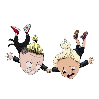 ☁️ Desenho animado, Caindo, Chibi, Animação whatsapp sticker