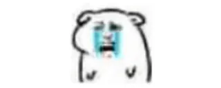 🔰 crying, sad, bear, cartoon, sticker, emotion, tearful telegram sticker