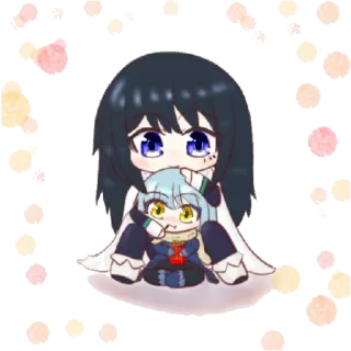 🥰 Chibi, Anime, Dibujos animados, Lindo, Kawaii, Ilustración whatsapp sticker