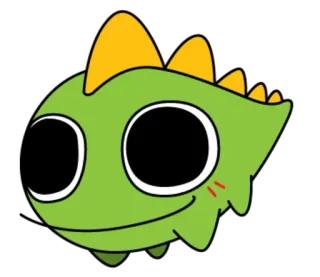 😊 динозавр, мультфильм, милый, зеленый, животное, персонаж telegram sticker