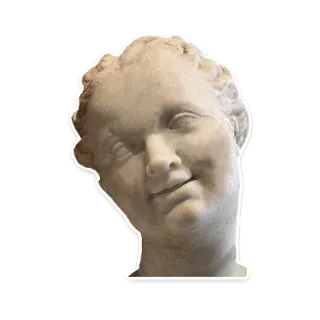 😆 statue, head, art, classical, bust, sculpture telegram sticker
