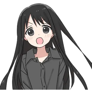😤 Anime, Cartone animato, Ragazza, Sticker, Personaggio, Manga telegram sticker