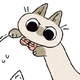 😝 cat, animal, sticker, cute, cartoon, illustration telegram sticker