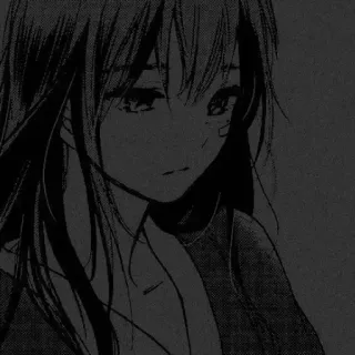 🖇 anime, girl, sad, manga, emotional telegram sticker