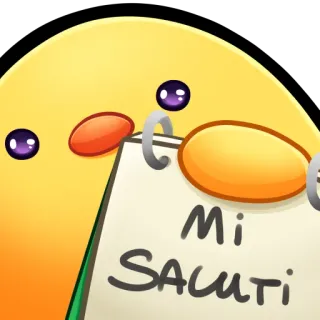 🐤 Mi Saluti saludo, italiano, expresión, hola whatsapp sticker