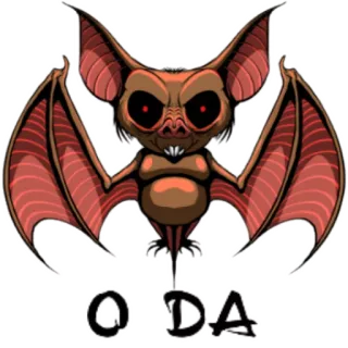 😊 Q DA Fledermaus, Cartoon, Sticker, Süß, Tier, Halloween telegram sticker