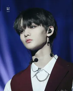 🌦 Dark Moon korean pop, k-pop, idol, singer, male, portrait, stage telegram sticker