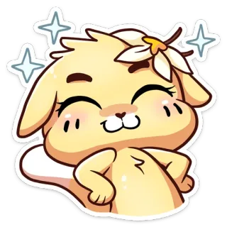 ☺️ Hoạt hình, Dễ thương, Kawaii, Chó, Động vật, Lấp lánh, Vui vẻ telegram sticker