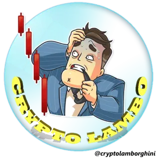 😕 CRYPTO LAMBO cripto, lambo, bolsa de valores, finanzas, dibujo animado whatsapp sticker