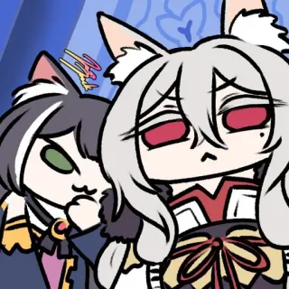 🐱 Аниме, Манга, Кот, Каваий, Чиби, Милый whatsapp sticker
