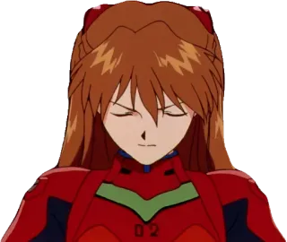 😔 Asuka Langley Soryu Neon Genesis Evangelion Anime, Personnage, Evangelion, Manga whatsapp sticker