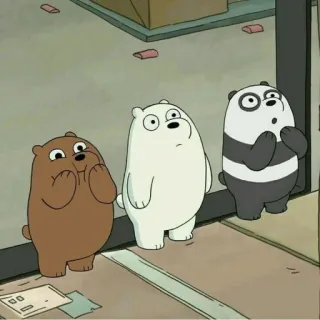 ✨ osos, dibujos animados, animación, animales, lindo, gracioso, We Bare Bears telegram sticker