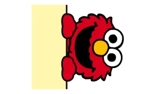 😃 Elmo Sesame Street เอลโม, เซซามีสตรีท, การ์ตูน, ตัวละคร, สีแดง telegram sticker