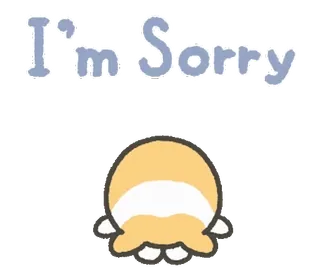 😥 I'm Sorry excuus, schattig, sorry, cartoon, verdrietig telegram sticker
