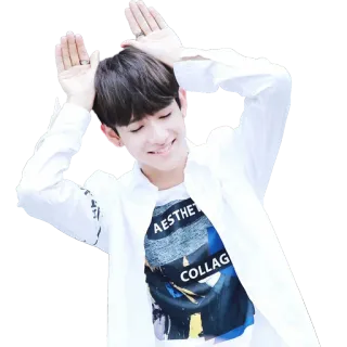 🤪 AESTHETIC COLLAGE coreano, ragazzo, estetico, collage, carino, orecchie da coniglio, K-pop telegram sticker