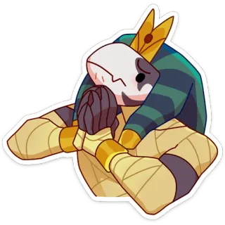 🥺 贴纸, 动漫, 木乃伊, 悲伤, 埃及, 角色 whatsapp sticker