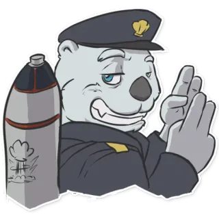🔫 クマ, 警察, 核, ミサイル, 漫画 whatsapp sticker