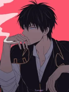 🚬 Anime, Fumo, Sigaretta, Maschio, Figo telegram sticker