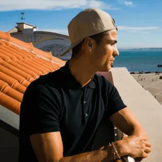 🖤 Cristiano Ronaldo 足球, 橄榄球, 运动员, 肖像, 人物 telegram sticker