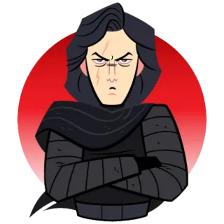 😤 Kylo Ren Star Wars kylo ren, star wars, cartoni animati, personaggio telegram sticker