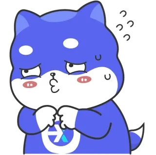 😓 собака, мультфильм, милый, стикер telegram sticker