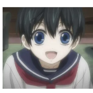 😃 Anime, Kind, Süß, Lächeln, Manga, Uniform telegram sticker