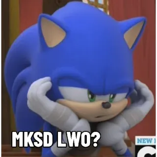 🧐 Sonic MKSD LWO? sonic, meme, dibujos animados, personaje, azul, divertido telegram sticker