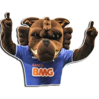 ⚽ BANCO BMG maskot, jari tengah, olahraga, binatang telegram sticker