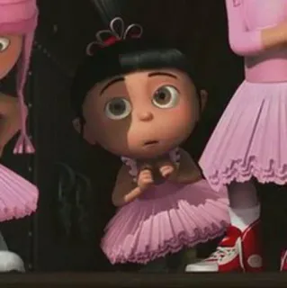😯 Agnes Despicable Me cartoon, movie, girl, pink, dance, animation telegram sticker