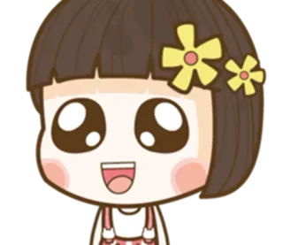 😻 mignon, fille, kawaii, dessin animé, personnage telegram sticker