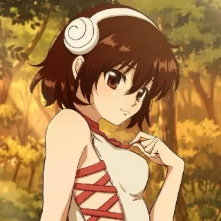 💈 Kohaku Dr. Stone Anime, Charakter, Blond, Mädchen, Kriegerin telegram sticker