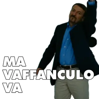😤 MA VAFFANCULO VA offensant, italien, insulte, doigt d'honneur, impoli, juron whatsapp sticker