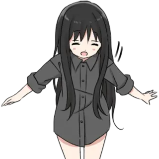 🤭 Anime Mädchen, niedlich, Manga, Cartoon, kawaii telegram sticker
