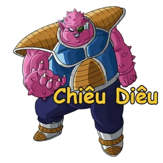 1️⃣ Chiêu Diêu Anime, Dragon Ball Z, Personaje rosa, Personaje morado whatsapp sticker