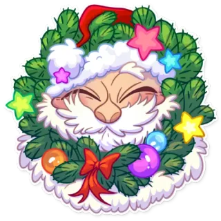 😊 Santa Claus Papá Noel, Navidad, invierno, vacaciones, dibujos animados telegram sticker