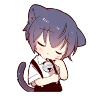 🍓 Anime, Gato, Gatinho, Menino, Fofo, Kawaii, Mangá telegram sticker