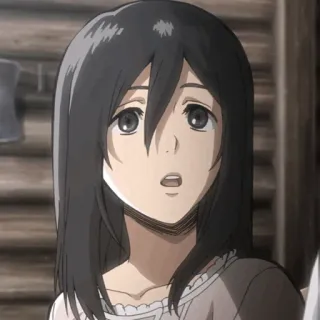 ❤️ Mikasa Ackerman Attack on Titan อนิเมะ, ผ่าพิภพไททัน, มิคาสะ, ตัวละคร, มังงะ whatsapp sticker