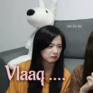 😏 Vlaaq... женщина, выражение лица, смешной, черные волосы, отвращение telegram sticker