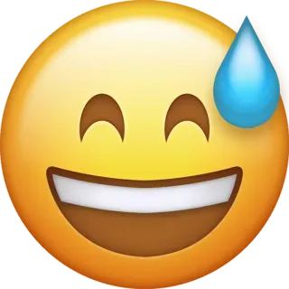 😅 emoji, sweat, smiley, face, expression, nervous whatsapp sticker