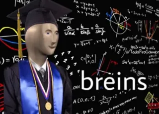 🧠 breins Mème, Stonks, Cerveau, Remise de diplôme, Maths, Éducation whatsapp sticker