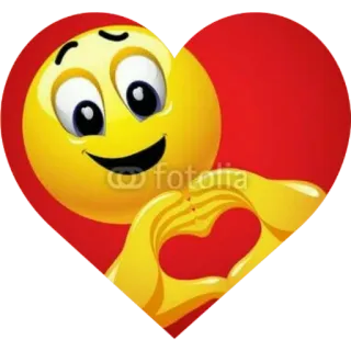 ❤️ corazón, emoji, amor, manos, sonrisa telegram sticker