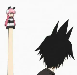 😐 Anime, Langer Hals, Cartoon, Figur, Lustig whatsapp sticker