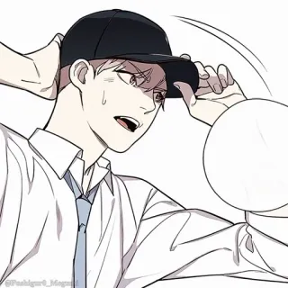🌩 @Poshiguro_Magus Аниме, Манга, Персонаж, Рисунок, Фанарт, Иллюстрация whatsapp sticker