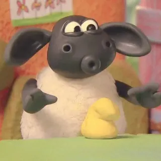 🍄 Shaun the Sheep Schaf, Cartoon, Tier, Knetanimation, animiert telegram sticker
