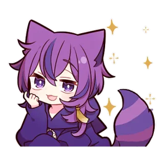 ✨ Anime, Catboy, Manga, Mignon, Kawaii, Étincelle telegram sticker