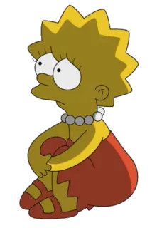 😢 Lisa Simpson The Simpsons cartoon, simpsons, lisa simpson, sad, sitting, character telegram sticker
