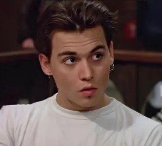 🤔 Johnny Depp acteur, portrait, jeune, homme, célébrité telegram sticker